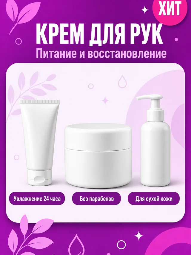 Крем для рук: розовая карточка набора